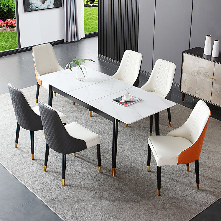 Rectangle Sintered Stone Kitchen Table Home Extendable Dining Table