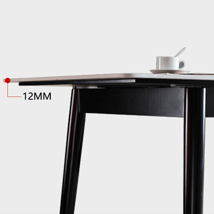 Rectangle Sintered Stone Kitchen Table Home Extendable Dining Table