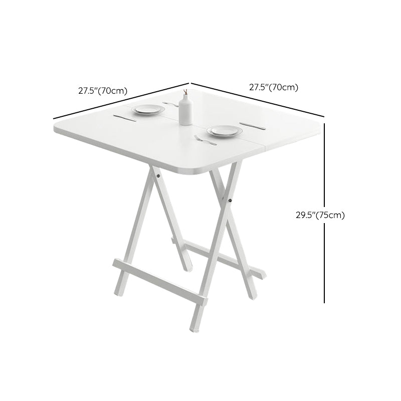 Metal and Wood Table Mid-Century Modern Style Folding Dining Table