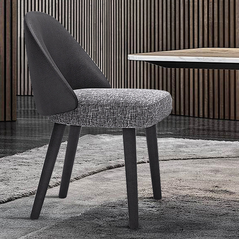 Upholstered Dining Chairs Contemporary Kitchen Dining Chairs with Wood Legs