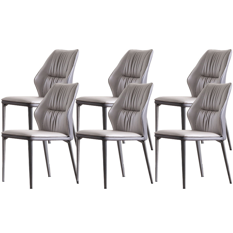 Faux Leather Kitchen Dining Chairs Contemporary Wingback Side Chairs