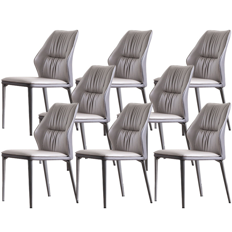 Faux Leather Kitchen Dining Chairs Contemporary Wingback Side Chairs