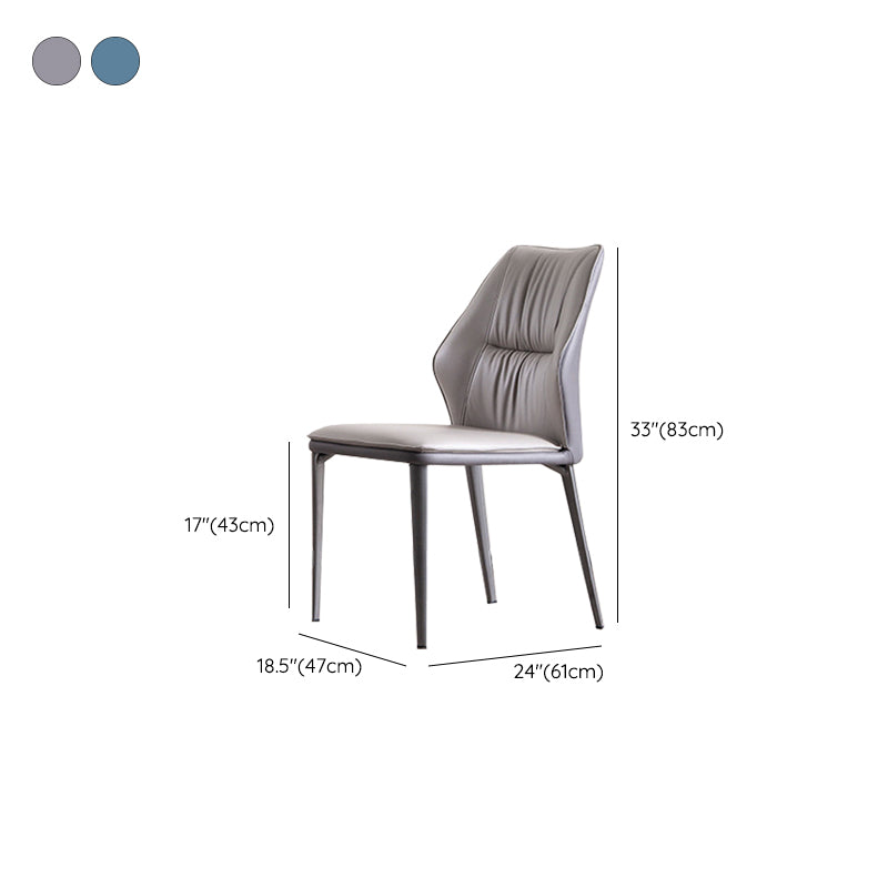 Faux Leather Kitchen Dining Chairs Contemporary Wingback Side Chairs