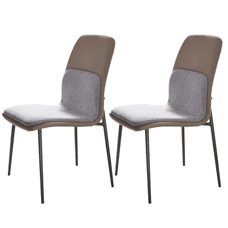 Contemporary Kitchen Dining Side Chair Upholstered Dining Chair with Metal Legs