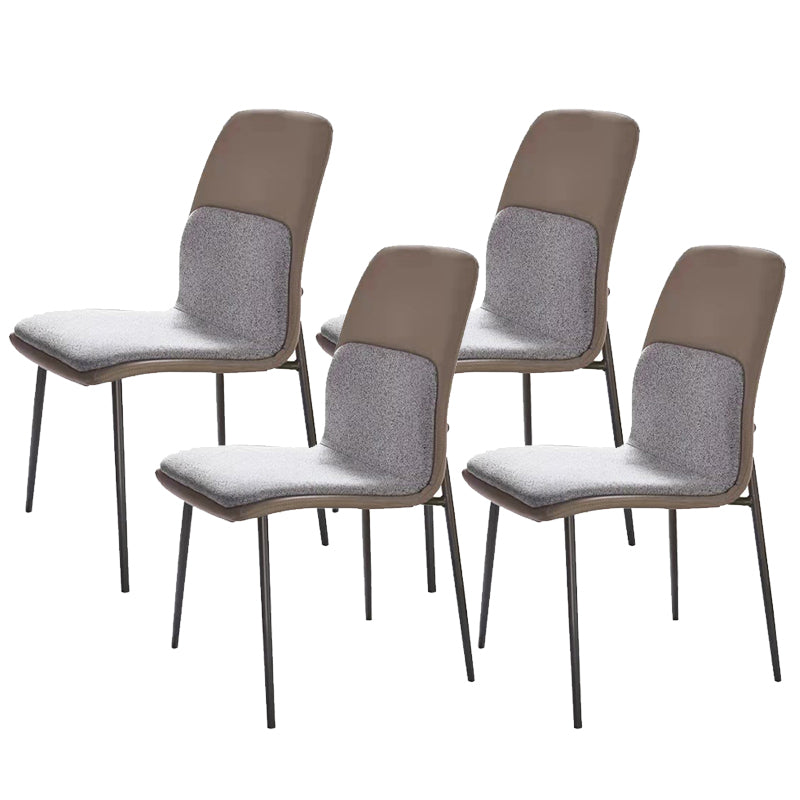 Contemporary Kitchen Dining Side Chair Upholstered Dining Chair with Metal Legs