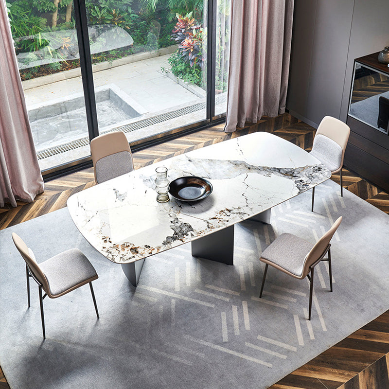 Contemporary Kitchen Dining Side Chair Upholstered Dining Chair with Metal Legs