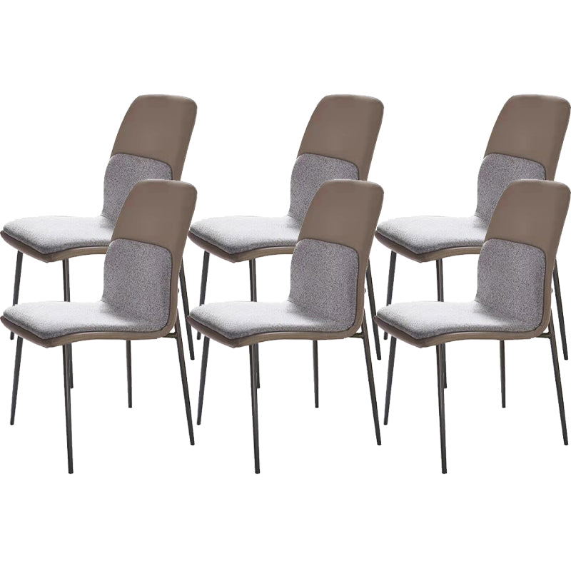 Contemporary Kitchen Dining Side Chair Upholstered Dining Chair with Metal Legs