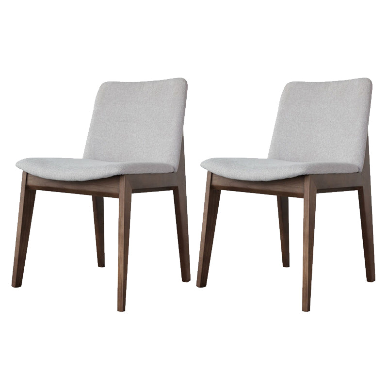 Wood Kitchen Dining Chair Contemporary Upholstered Dining Chair in Grey