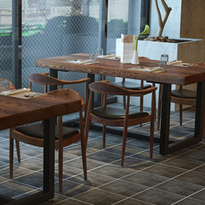 Glam Upholstered Arm Chair Open Back Solid Wood Dining Chair