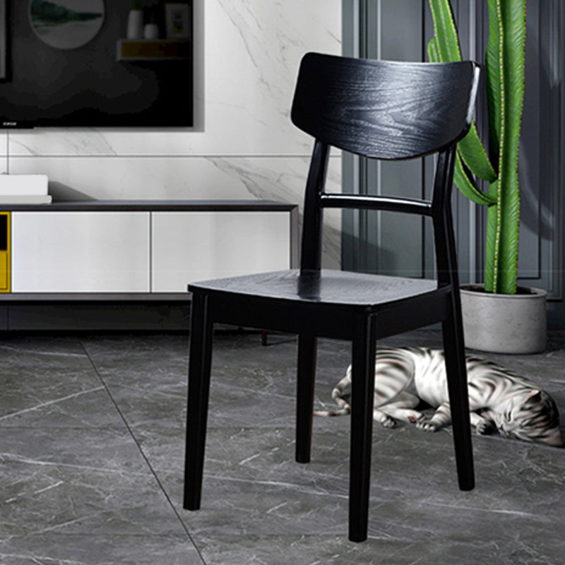 Wood Kitchen Dining Side Chair Contemporary Open Back Dining Side Chair