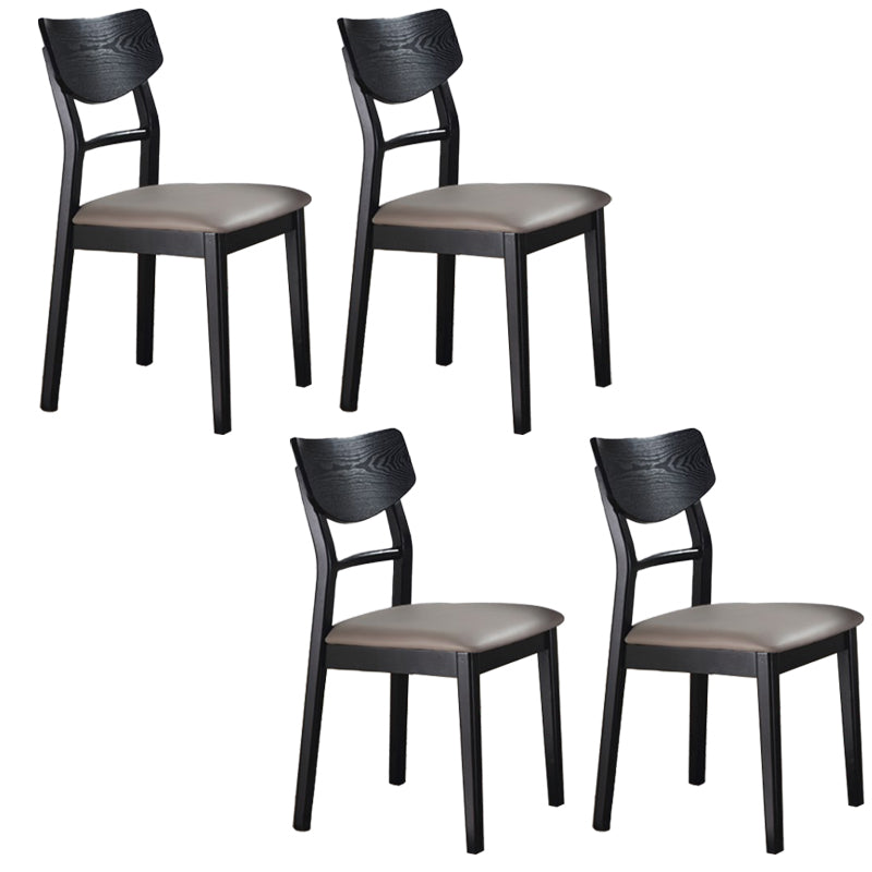 Wood Kitchen Dining Side Chair Contemporary Open Back Dining Side Chair