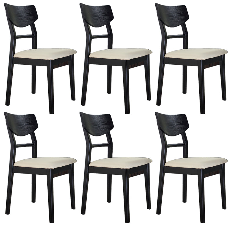 Wood Kitchen Dining Side Chair Contemporary Open Back Dining Side Chair