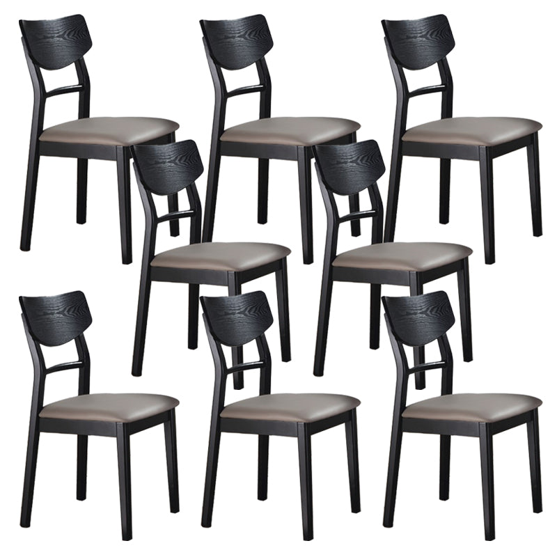 Wood Kitchen Dining Side Chair Contemporary Open Back Dining Side Chair