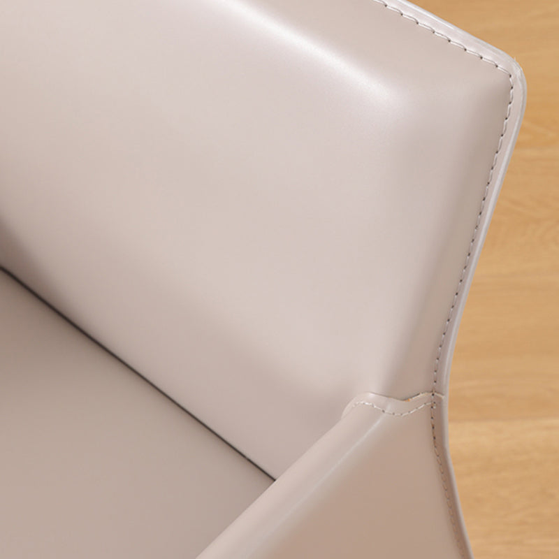 Upholstered Arm Chair Contemporary Faux Leather Dining Arm Chair for Home