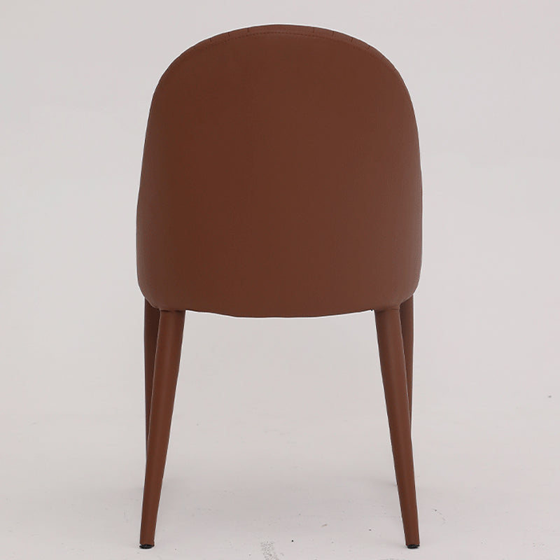 Contemporary Parsons Chair Faux Leather Kitchen Dining Armless Chair