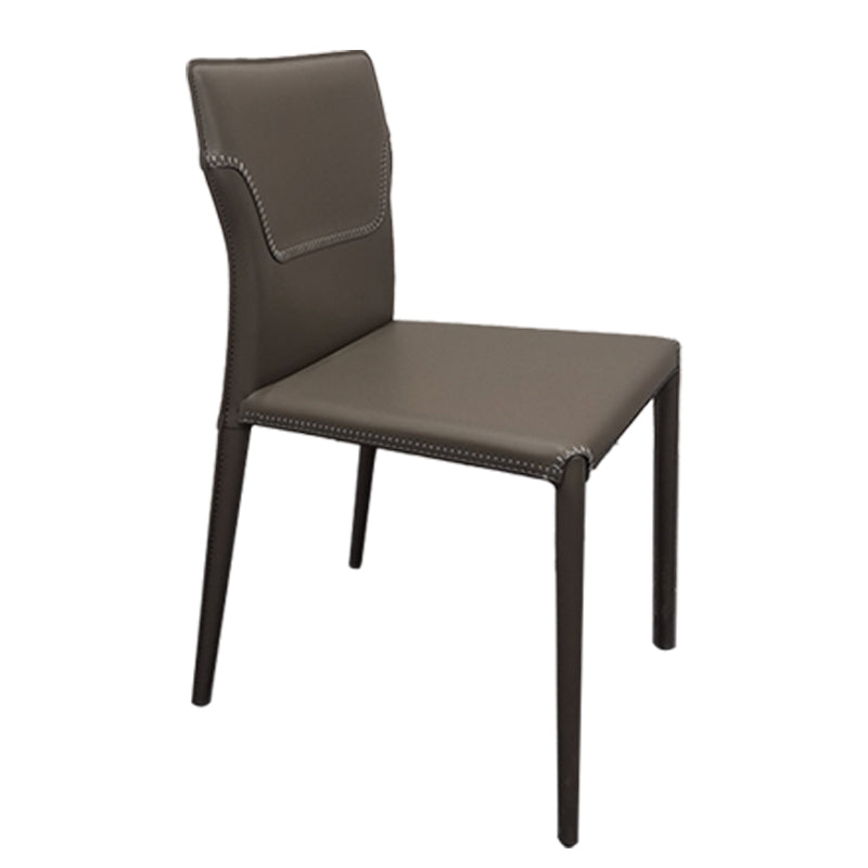 Contemporary Upholstered Dining Chair Faux Leather Kitchen Dining Armless Chair