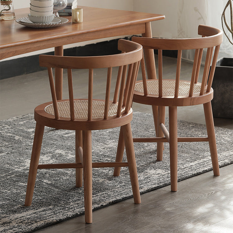 Industrial Side Chair Wood Windsor Back Dining Room Chair for Home