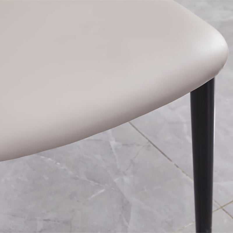 Wood Kitchen Dining Side Chair Open Back Dining Side Chair in Black Frame