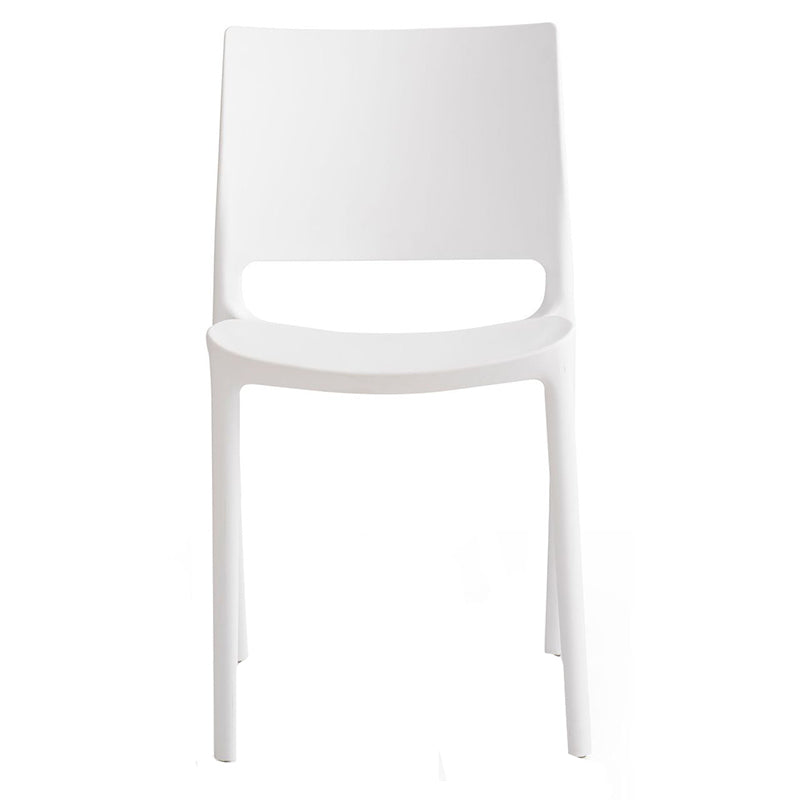 Contemporary Style Side Chair Open Back Plastic Dining Room Chair