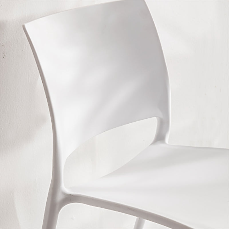 Contemporary Style Side Chair Open Back Plastic Dining Room Chair