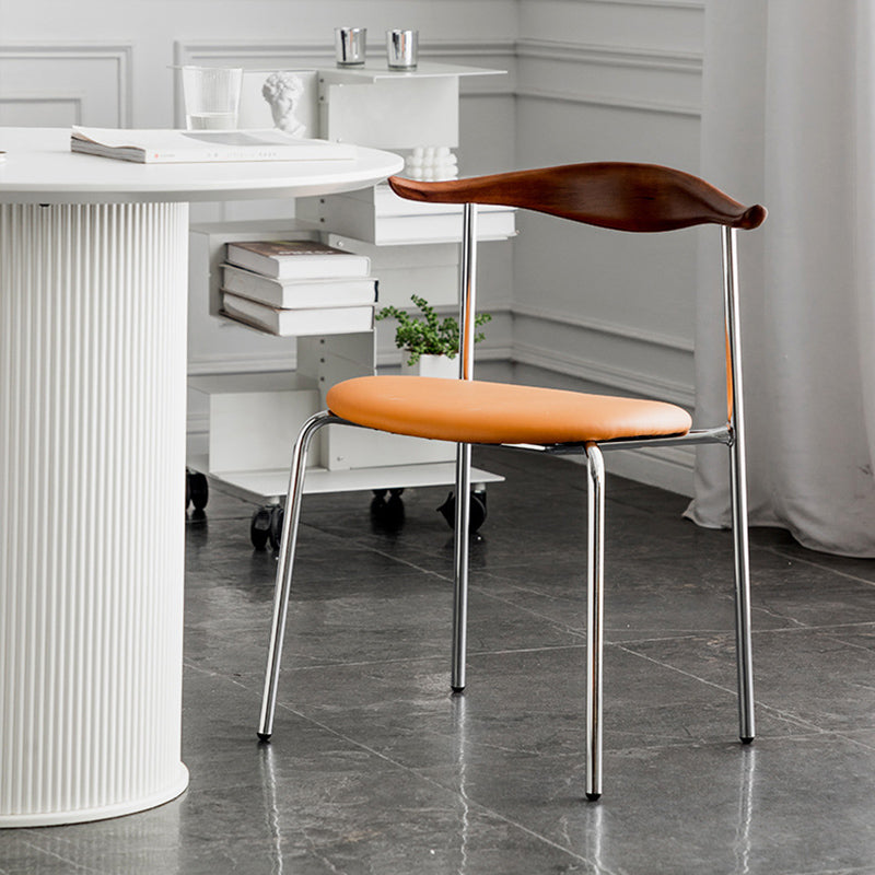 Contemporary Style Side Chair Open Back Dining Room Chair for Home