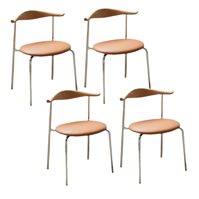 Contemporary Style Side Chair Open Back Dining Room Chair for Home