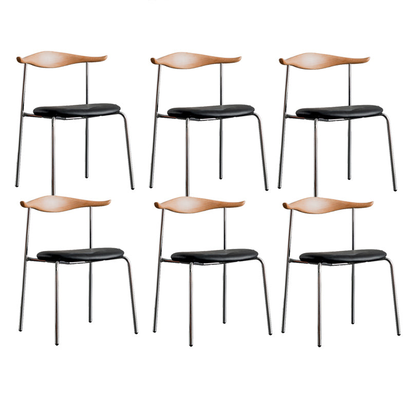 Contemporary Style Side Chair Open Back Dining Room Chair for Home