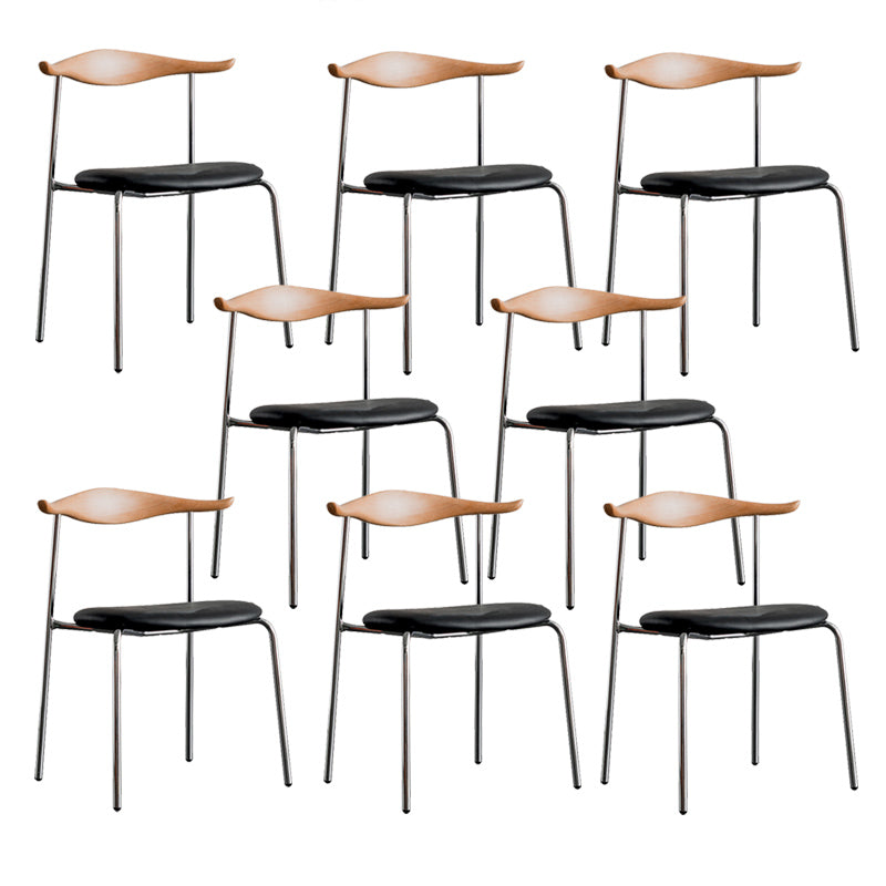 Contemporary Style Side Chair Open Back Dining Room Chair for Home