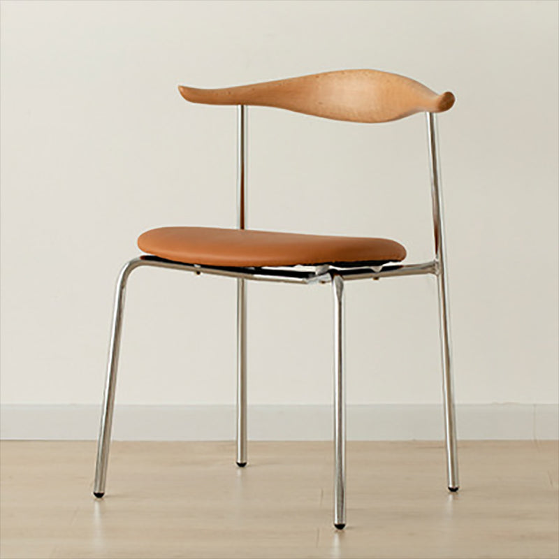 Contemporary Style Side Chair Open Back Dining Room Chair for Home