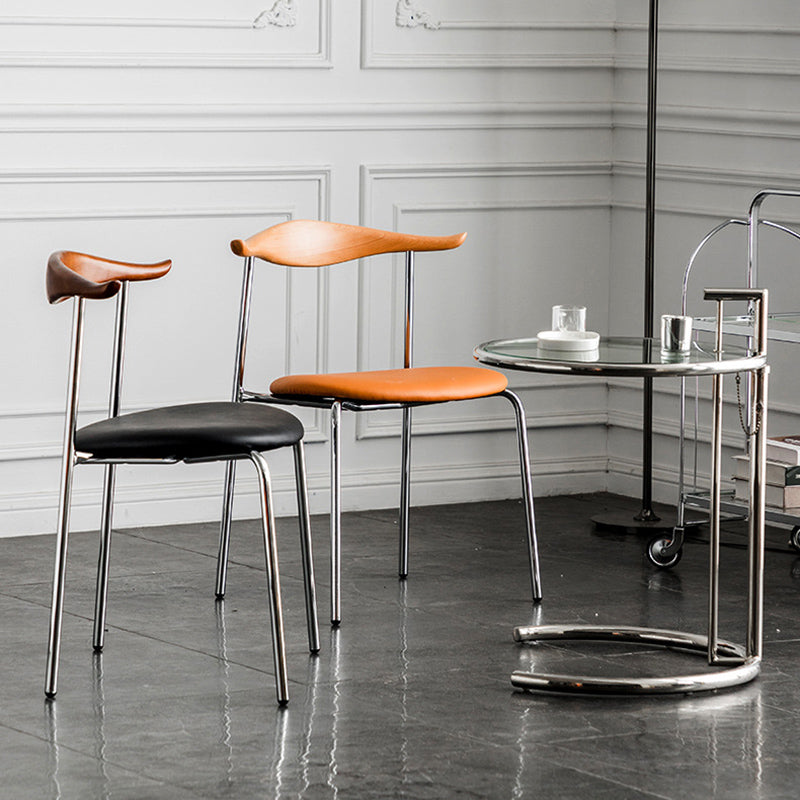 Contemporary Style Side Chair Open Back Dining Room Chair for Home