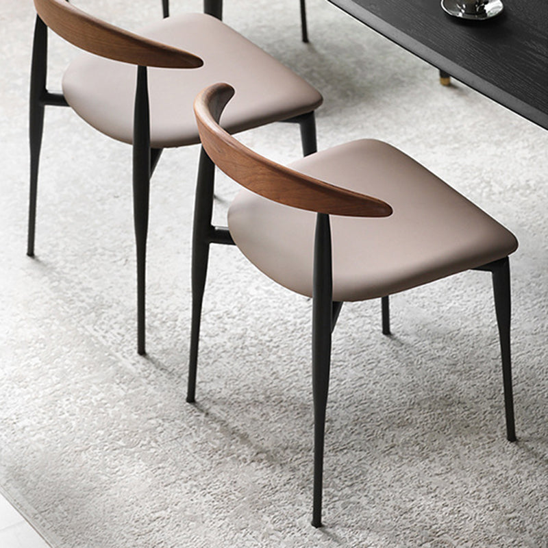 Industrial Style Side Chair Open Back Stackable Dining Room Chair