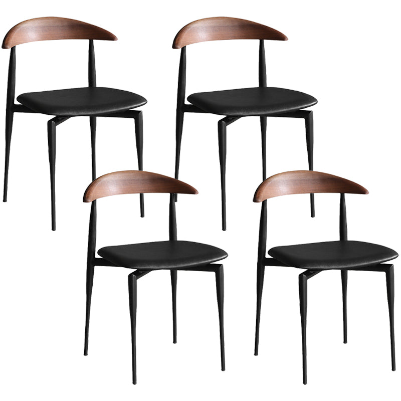 Industrial Style Side Chair Open Back Stackable Dining Room Chair