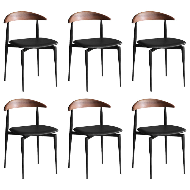 Industrial Style Side Chair Open Back Stackable Dining Room Chair
