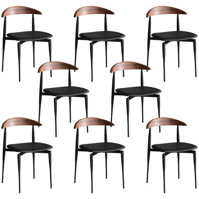 Industrial Style Side Chair Open Back Stackable Dining Room Chair