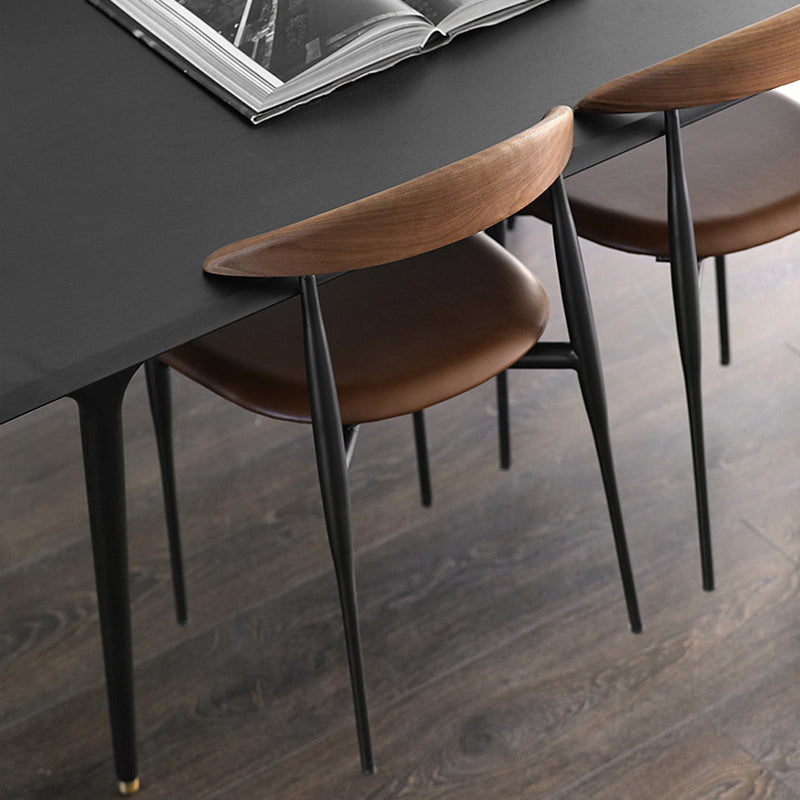 Industrial Style Side Chair Open Back Stackable Dining Room Chair