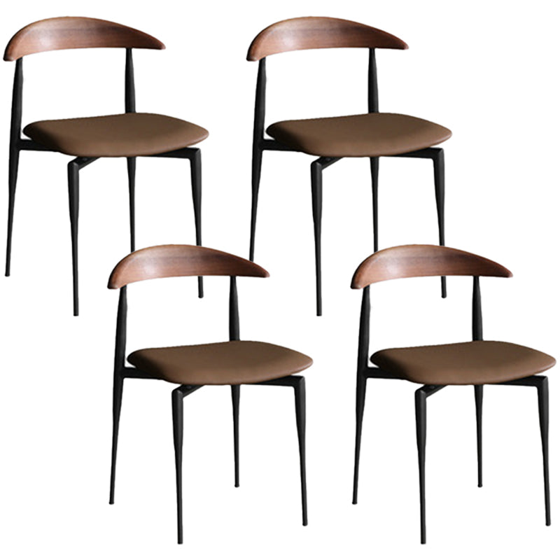 Industrial Style Side Chair Open Back Stackable Dining Room Chair