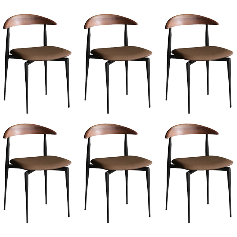 Industrial Style Side Chair Open Back Stackable Dining Room Chair