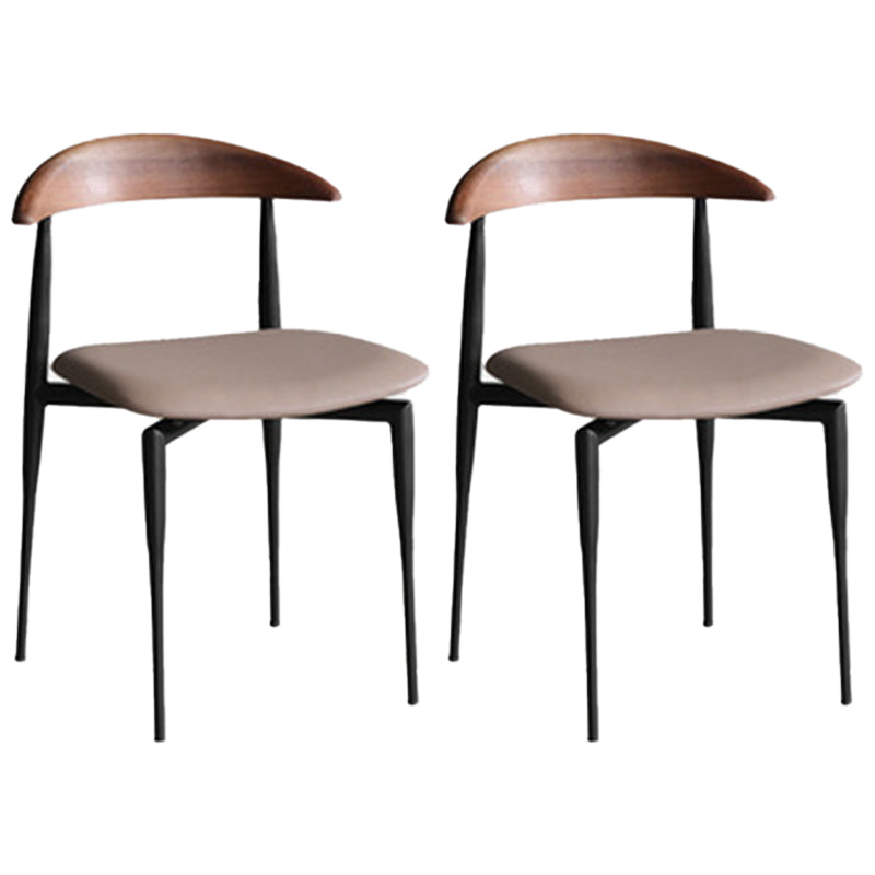 Industrial Style Side Chair Open Back Stackable Dining Room Chair