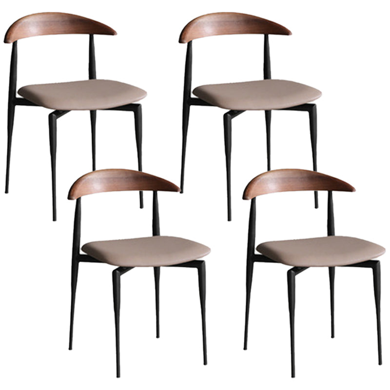 Industrial Style Side Chair Open Back Stackable Dining Room Chair