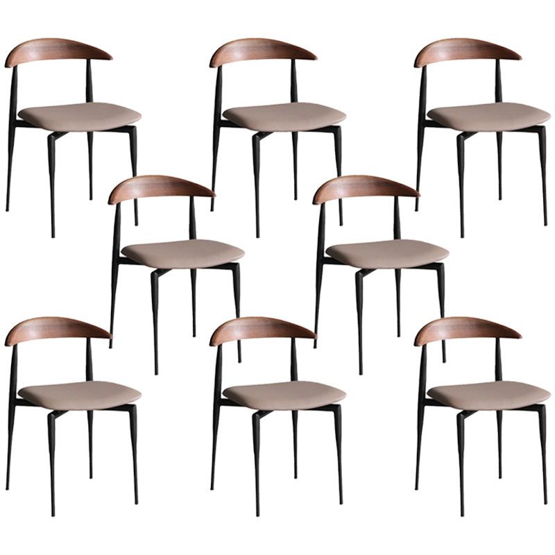 Industrial Style Side Chair Open Back Stackable Dining Room Chair