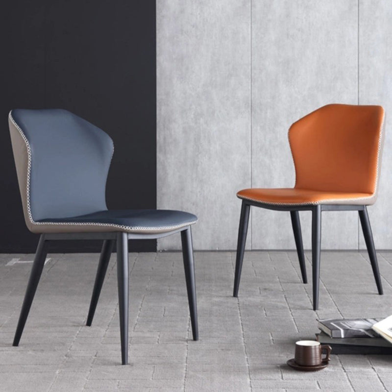 Contemporary Chair Faux Leather Dining Room Wingback Parsons Chair