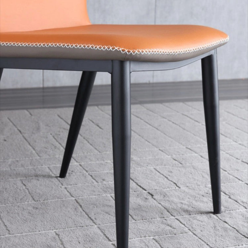 Contemporary Chair Faux Leather Dining Room Wingback Parsons Chair