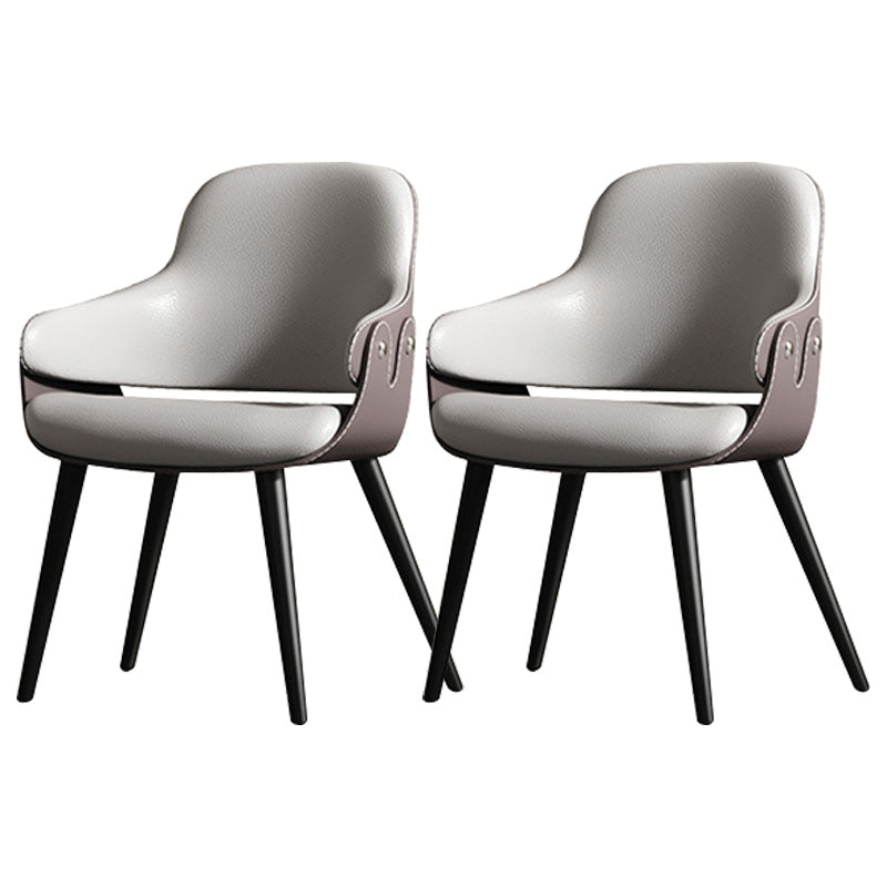 Leather Dining Chairs Metal Leg Arm Dining Room Chairs for Restaurant Use