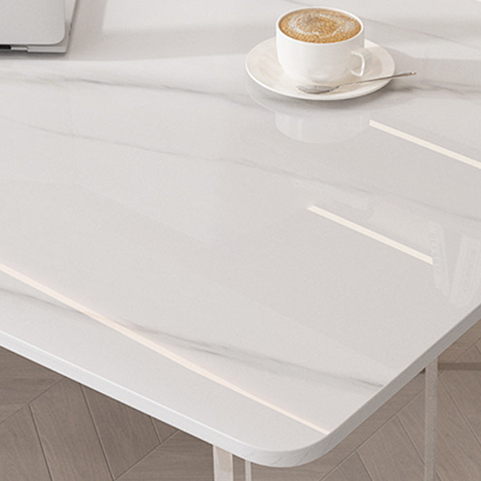 Modern Rectangle Office Working Table Sintered Stone Writing Desk