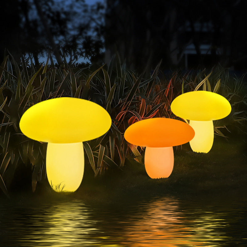 Modern Pillar Lamp Creative Outdoor Light with Plastic Shade for Garden