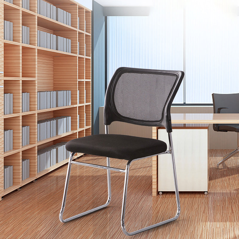Modern Desk Chair Mesh Computer Chair Mid-Back Armless Chair