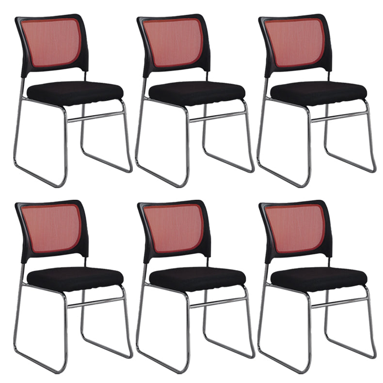 Modern Desk Chair Mesh Computer Chair Mid-Back Armless Chair