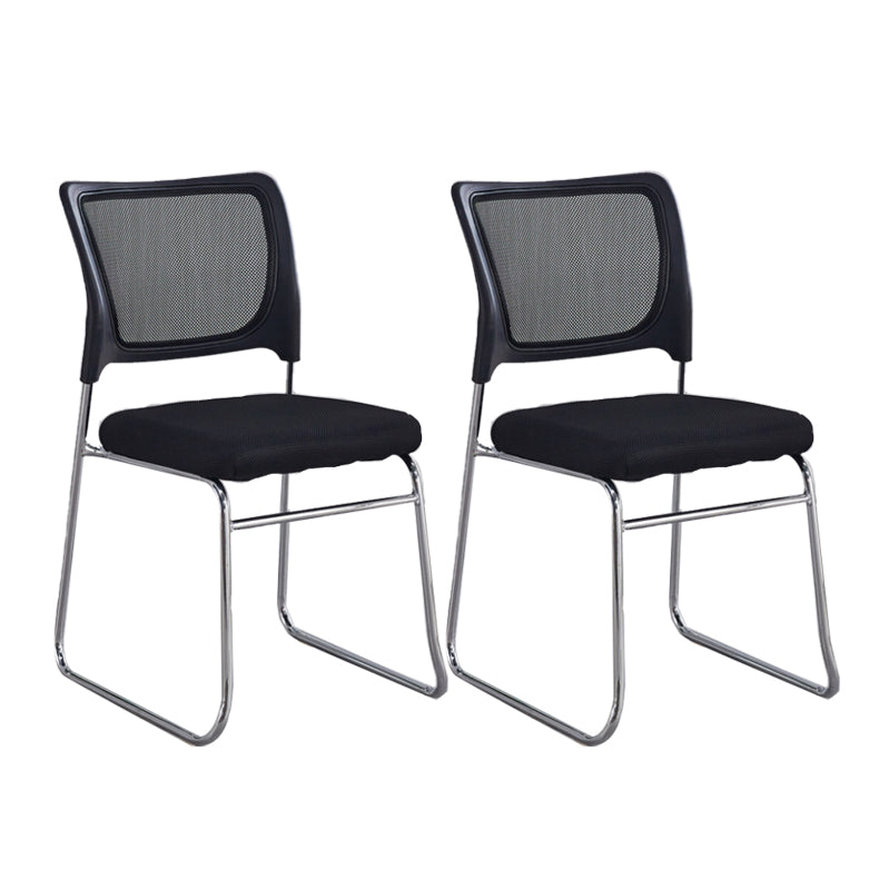 Modern Desk Chair Mesh Computer Chair Mid-Back Armless Chair