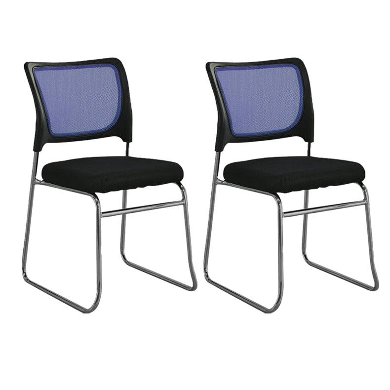Modern Desk Chair Mesh Computer Chair Mid-Back Armless Chair