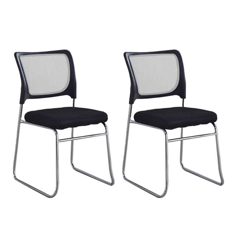 Modern Desk Chair Mesh Computer Chair Mid-Back Armless Chair